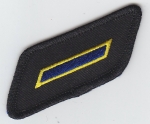 1 Hashmark Royal Blue & Medium Gold on Black